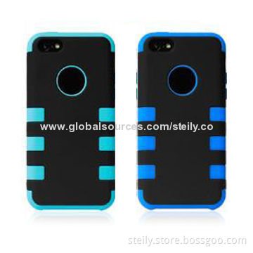 High-quality 3-in-1 PC and Silicone Case for iPhone 5C, Factory Price, Supply in Stock